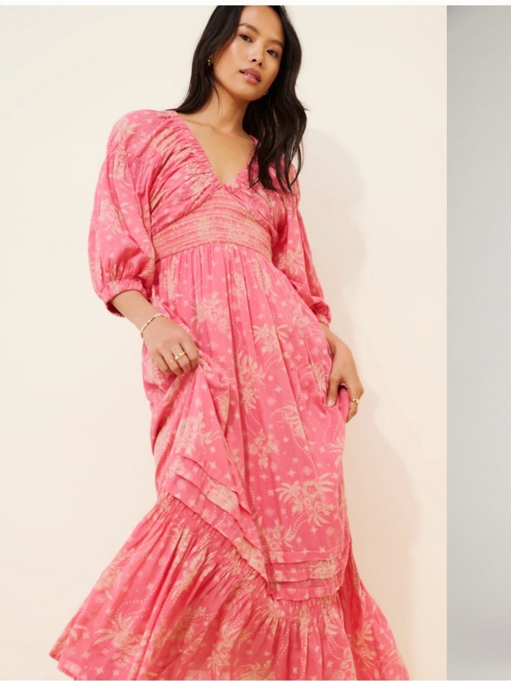 Free People Golden Hour Maxi Dress in Electropop Pink - Picture 2 of 7